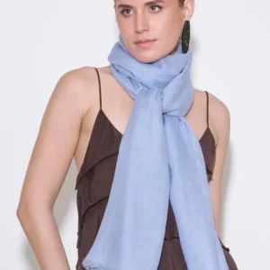 Pale Blue Superfine Cashmere Pashmina Scarf